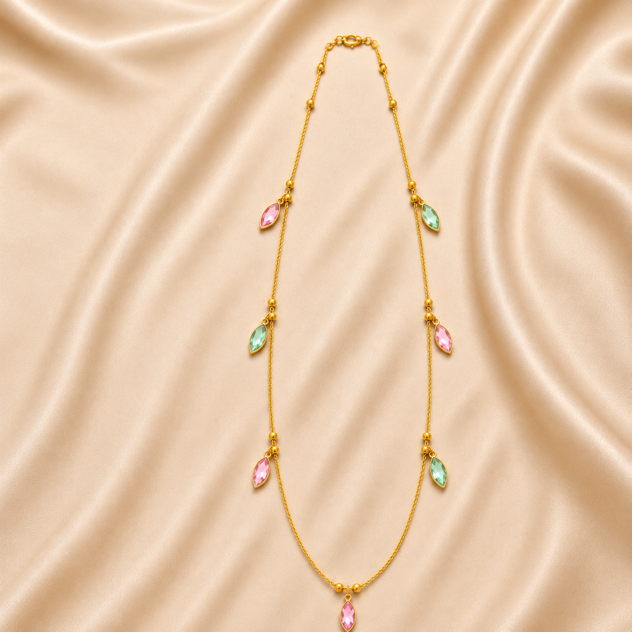 Blitz Buy Multicolor Crystal Charm Necklace for Women